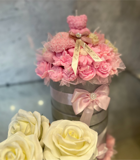 Luxury baby pink and cream candle bouquet 🤍💗