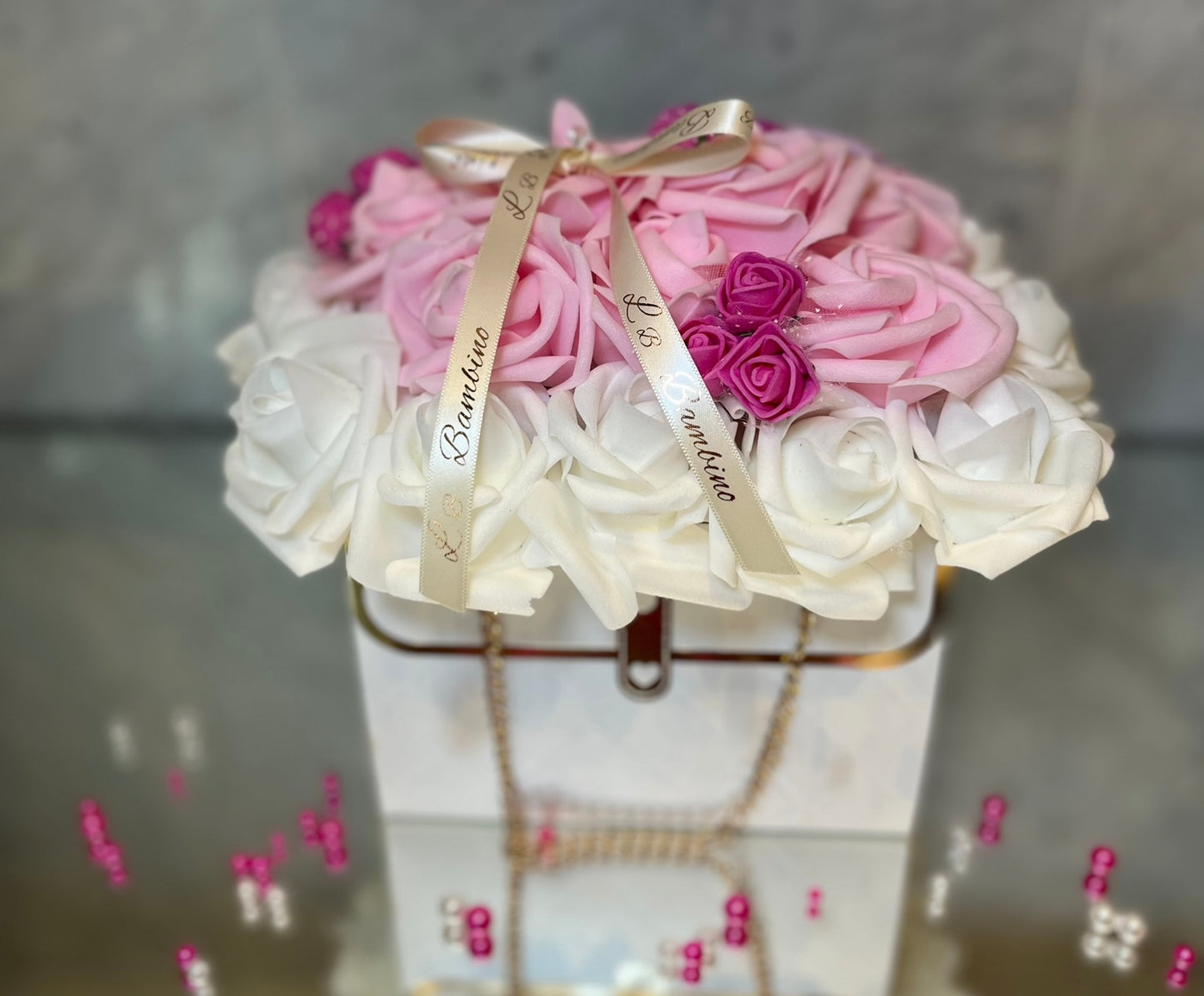 Pink and White flower Bouquet 🌸