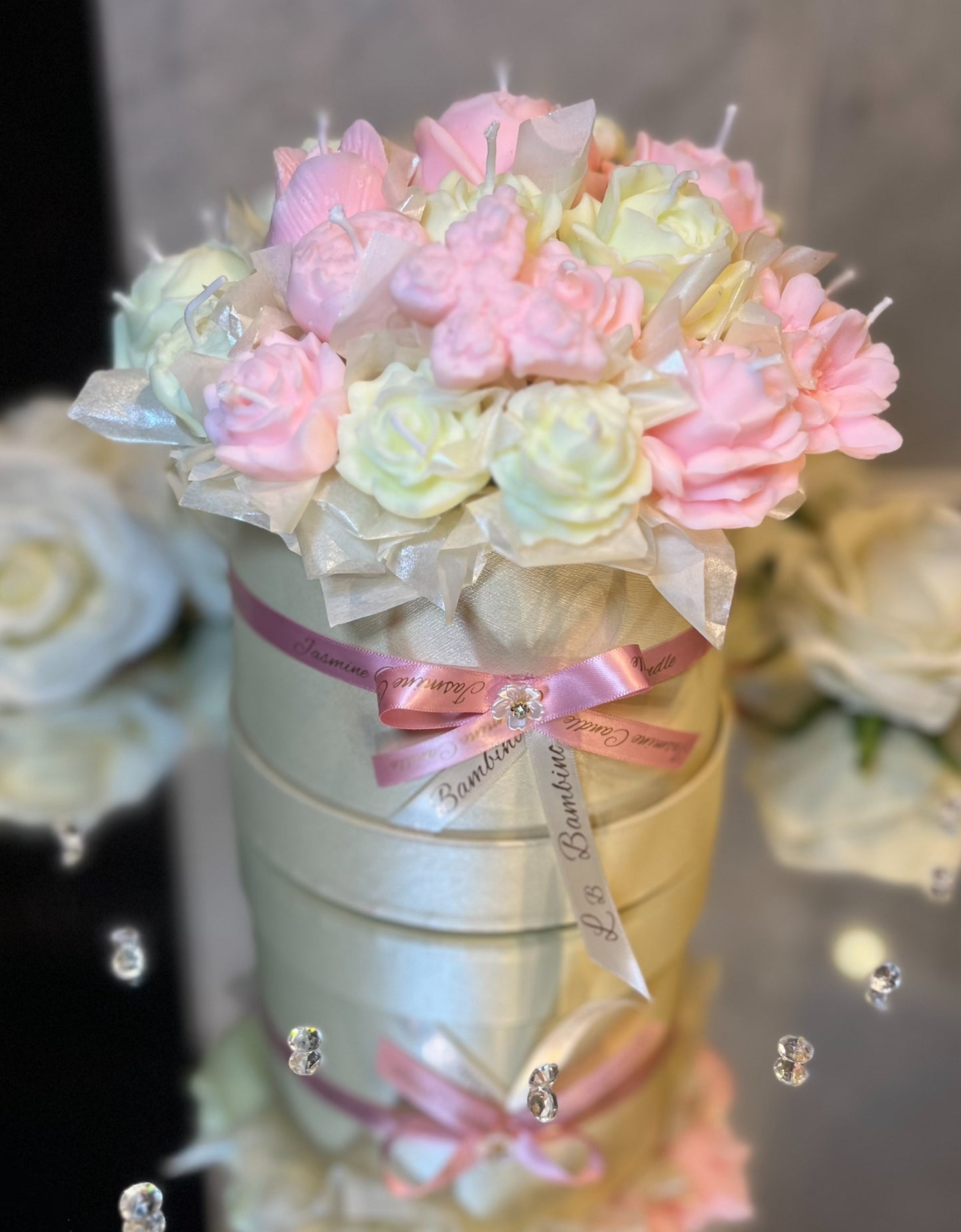 Luxury Pink and Yellow Candle Bouquet 🩷🌼