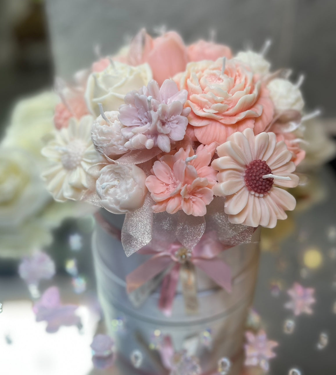 Luxury Rose Candle Bouquet 🤍