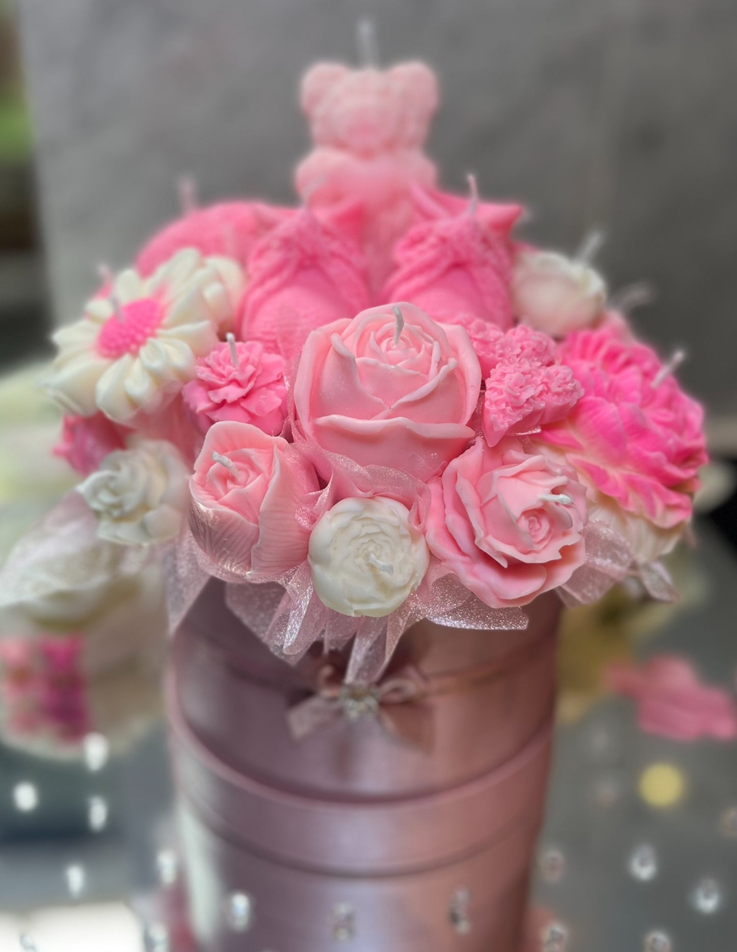 Baby Girl Candle Bouquet 🩷🍼
