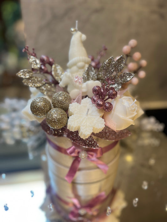 Rose Champagne Candle Bouquet